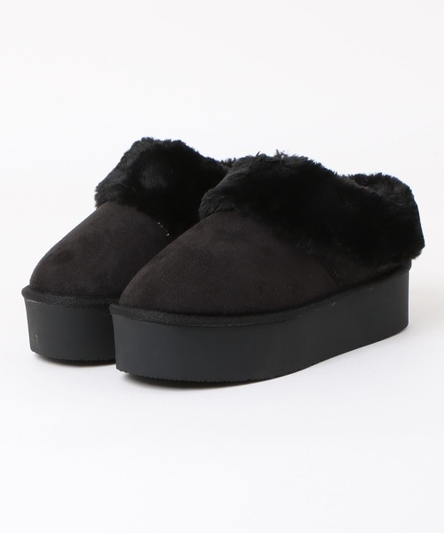 moz（モズ） ブーツ 防滑 厚底ムートン風 ブーツ レディース