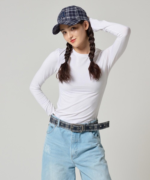 TINA：JOJUN キャップ 帽子 チェック柄 レディース : ZOZOTOWN