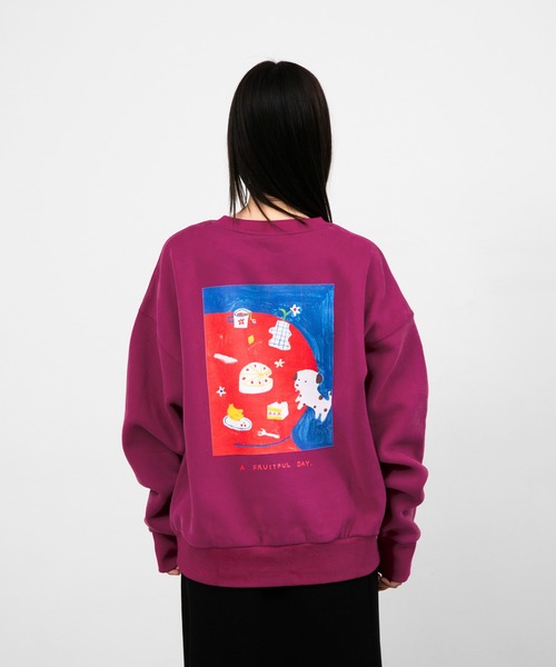 トレーナー スウェット ”FRUIT” Wei Hsuan 裏起毛クルースウェット