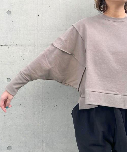 トレーナー スウェット 「 KariAng / カリアング 」 切替ミニ裏毛PO レディース KariAng トレーナー スウェット 「 / カリアング 」 切替ミニ裏