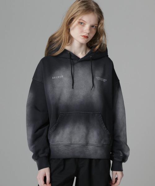 AVIREX（アヴィレックス） パーカー 「Belle LINE」SPRAY SWEAT PARKA