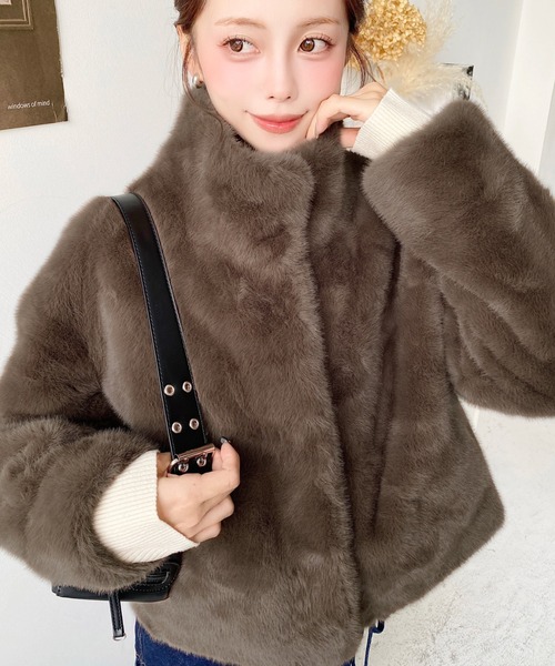 H BRAND ファーブルゾン nane】ミックスファーブルゾン[品番：OLOW0016877]｜RMAF NICE CLAUP