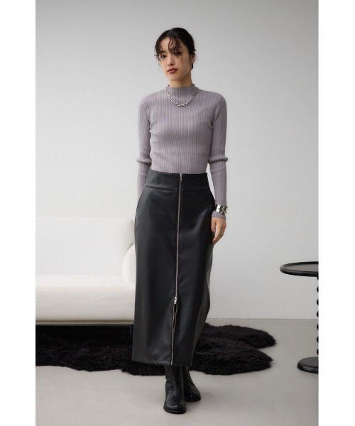 AZUL BY MOUSSY（アズールバイマウジー） スカート フェイクレザーZIP