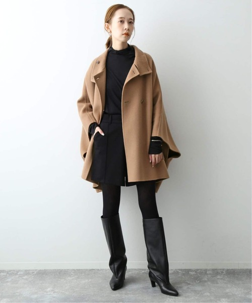 SLOBE IENA スローブイエナ　ポンチョコート　キャメル SLOBE IENA（スローブイエナ） ポンチョ FREE キャメル レディース