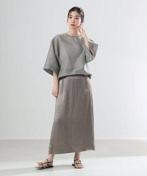 ブラウス シャツ AK+1 / シアーオーガンジー ブラウス「手洗い可」 レディース Demi-Luxe BEAMS ブラウス シャツ AK+1 / シアーオーガンジー