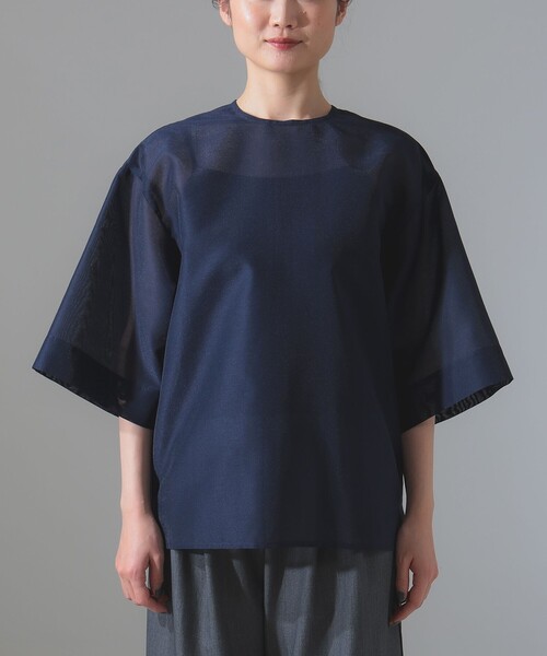 【美品】Demi-Luxe BEAMS シアーオーガンジーブラウス Demi-Luxe BEAMS ブラウス シャツ AK+1 / シアーオーガンジー