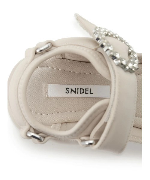 SNIDEL サンダル ビジュースニーカーソールサンダル レディース