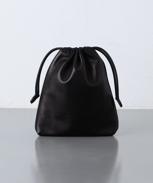 UNITED ARROWS 黒 レザー ショルダーバッグ BEAUTY&YOUTH UNITED ARROWS｜レザー ジップ ショルダーバッグ