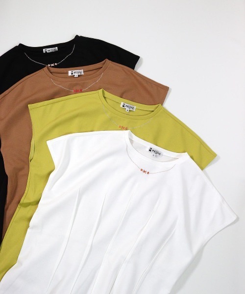 STUDIO PICONE（スタジオピッコーネ） tシャツ ネックレス風刺繍