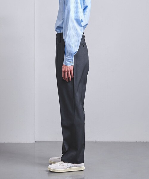 最終値下げunited arrows ウールトロピカル 1プリーツ トラウザーズ UNITED ARROWS｜ウールトロピカル 1プリーツ ミリタリー