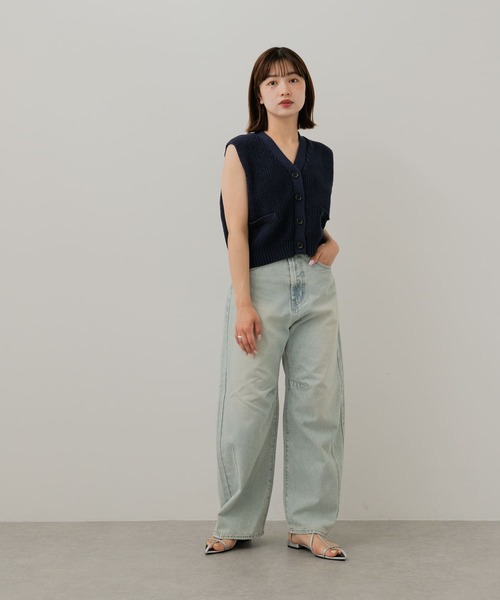 SENSE OF PLACE by URBAN RESEARCH ベスト ジレ クロップドニット