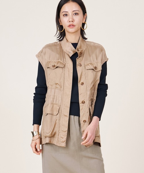 ベスト ジレ 「marmors」military gilet レディース