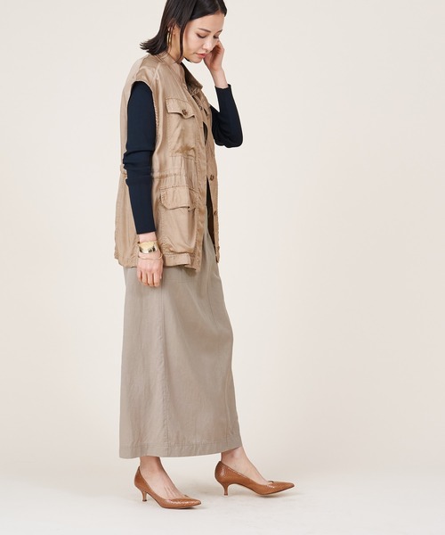 ベスト ジレ 「marmors」military gilet レディース marmors ベスト ジレ 「marmors」military gilet レディース