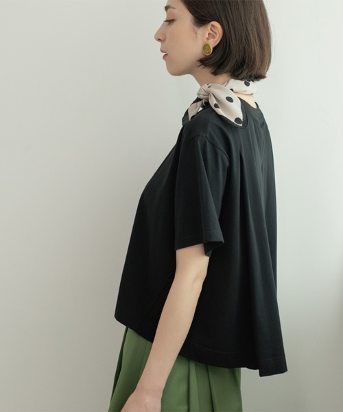 OPAQUE.CLIP tシャツ バックフレアショートTシャツ「洗濯機洗い