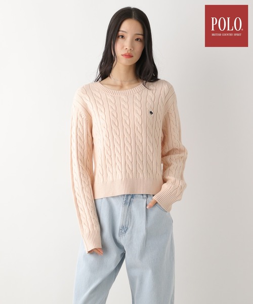 ニット セーター 「POLO BCS(ポロ・ビーシーエス)」ケーブルニット　320002 レディース Heather ニット セーター 「POLO BCS(ポロ・ビーシーエス
