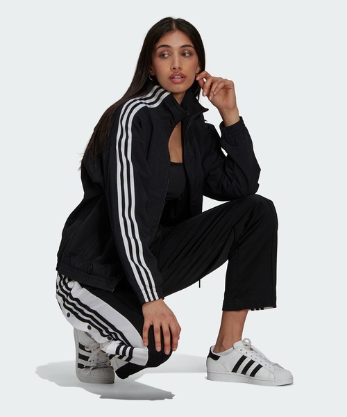 数量限定セール  adidas ブラック X-SMALL ジップアップブルゾン 「adidas」 ジャケット・アウター