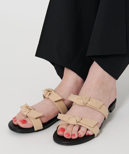 BEAUTY＆YOUTH UNITED ARROWS サンダル ダブル リボン