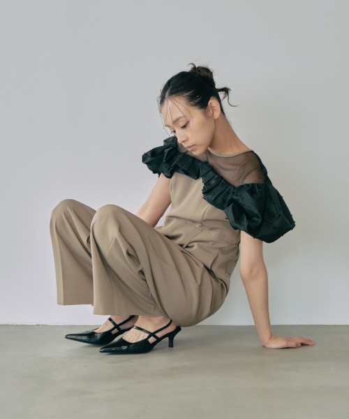 ANDRESD パンツドレス ribbon frills pants dress / リボン