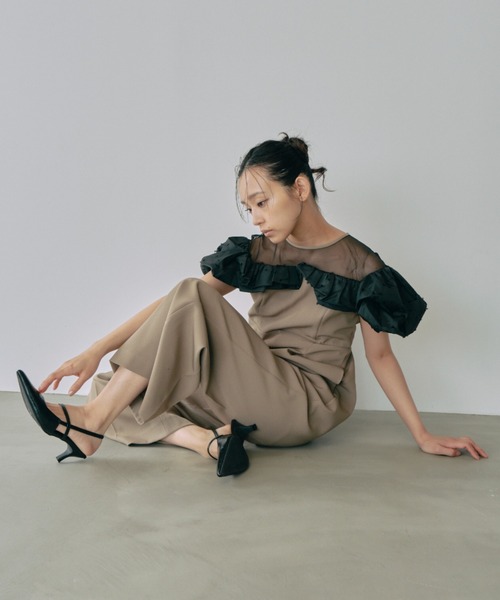 8/2-11 発送不可 パンツドレス ANDRESD DONOBAN ドレス 「ANDRESD」peplum tulle set up pants dress