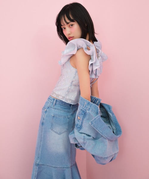 SNIDEL デニムジャケット gジャン クロップドGジャン レディース