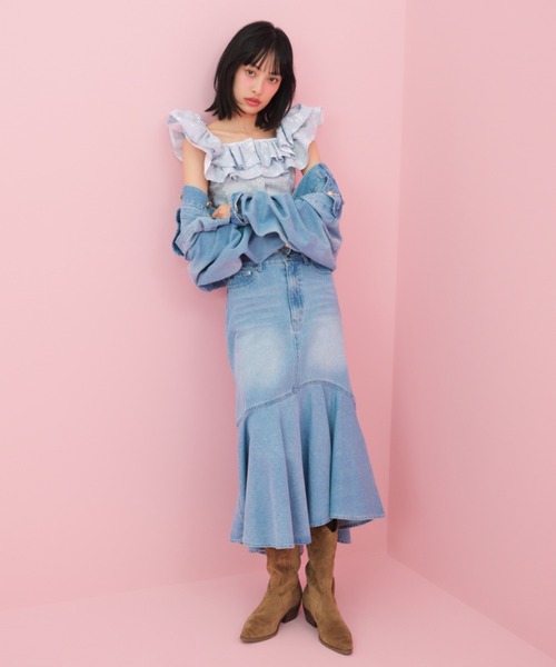 SNIDEL デニムジャケット gジャン クロップドGジャン レディース