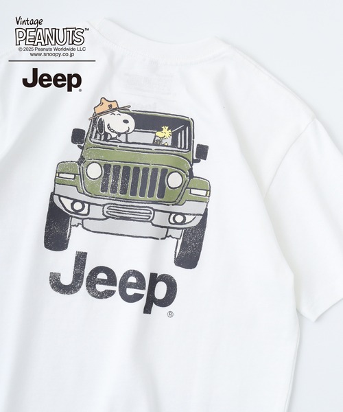 PEANUTS tシャツ PEANUTS×Jeep 半袖Tシャツ メンズ レディース