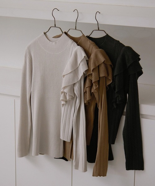 MIELI INVARIANT（ミエリインヴァリアント） 長袖ニット FREE ブルー