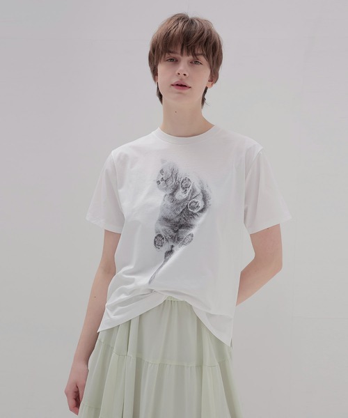 tシャツ BOSS T-shirt(猫プリントハーフスリーブTシャツ) レディース