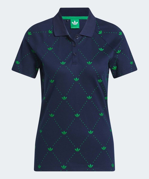 ポロシャツ ポロ モノグラム 半袖ポロ「adidas Golf/アディダスゴルフ」 レディース adidas ポロシャツ ポロ オリジナルスゴルフ モノグラム 半袖