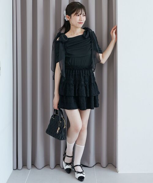MAJESTIC LEGON（マジェスティックレゴン） tシャツ 肩リボン