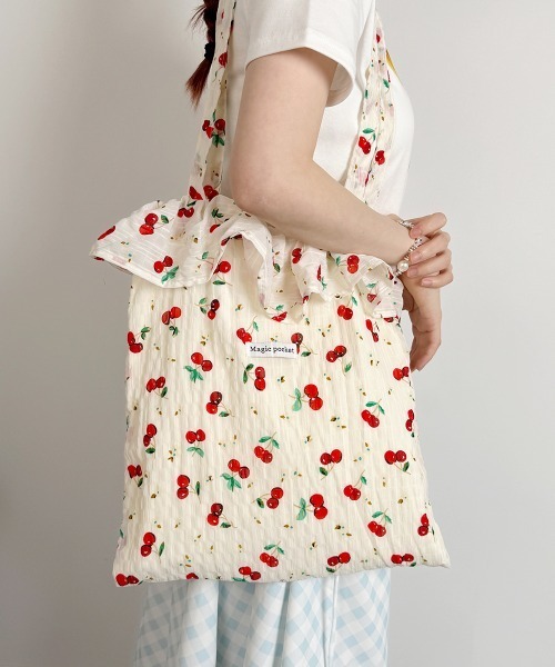 【Antt sienne】bag/人気/薔薇フリル/送料税込★Little Lily Bag ミニフリルバッグ Quilting Frill Bebe【サクラ/ホットピンク