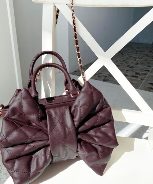 moment+ ショルダーバッグ バッグ リボンモチーフショルダーバッグ