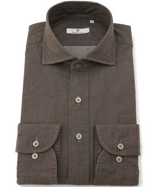 SUIT SELECT フォーマル シャツ 「CLASSICO TAPERED」「長袖」ワイド
