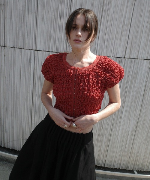 CLANE（クラネ） tシャツ SHIRRING PUFF TOPS レディース : ZOZOTOWN