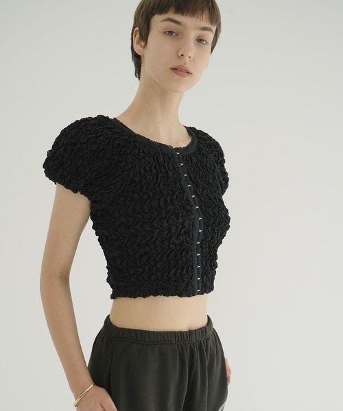CLANE（クラネ） tシャツ SHIRRING PUFF TOPS レディース : ZOZOTOWN