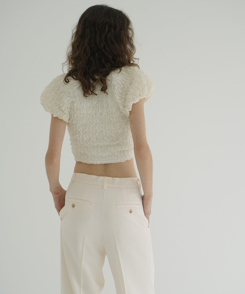 CLANE SHIRRING PUFF TOPS アイボリー CLANE - シャーリングパフトップス - SHIRRING PUFF TOPS IVORY
