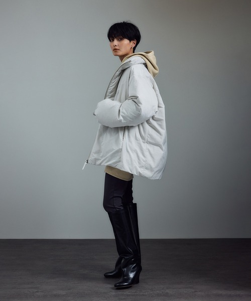 美品✨Americana アメリカーナ　ダブルジップ　パーカー　フーディ　グレー AMERICANA パーカー 「Americana（アメリカーナ） for SALON