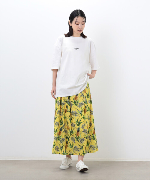 「Purple&Yellow」 半袖Tシャツ MEDIUM ホワイト メンズ