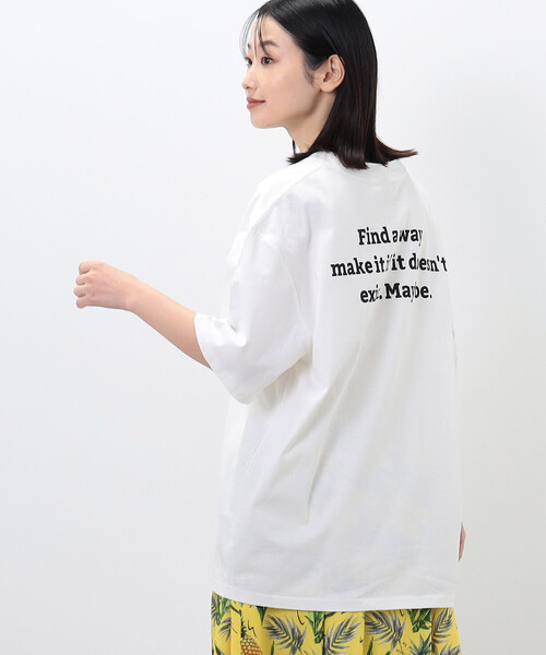 「Purple&Yellow」 半袖Tシャツ MEDIUM ホワイト メンズ