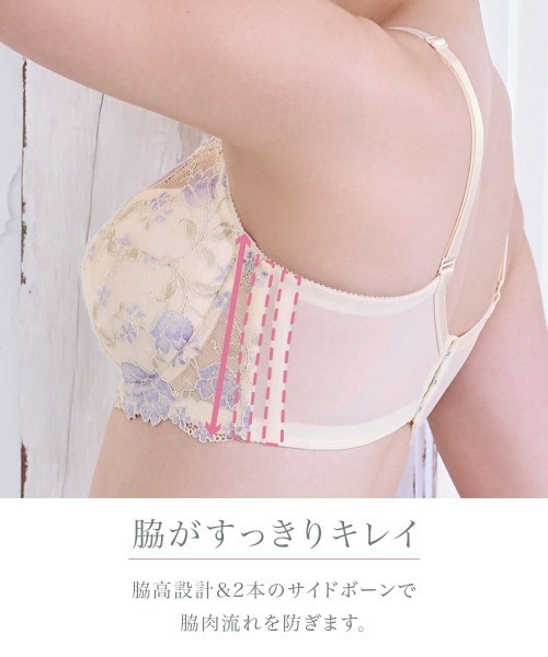 ニッセン（nissen） ブラジャー 脇高フルカップブラジャー