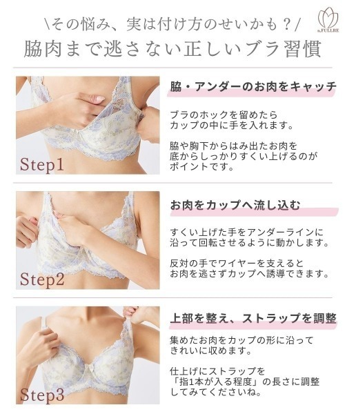 ニッセン（nissen） ブラジャー 脇高フルカップブラジャー