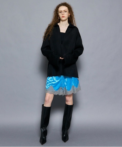 MAISON SPECIAL（メゾンスペシャル） tシャツ Sheer Mesh Collar