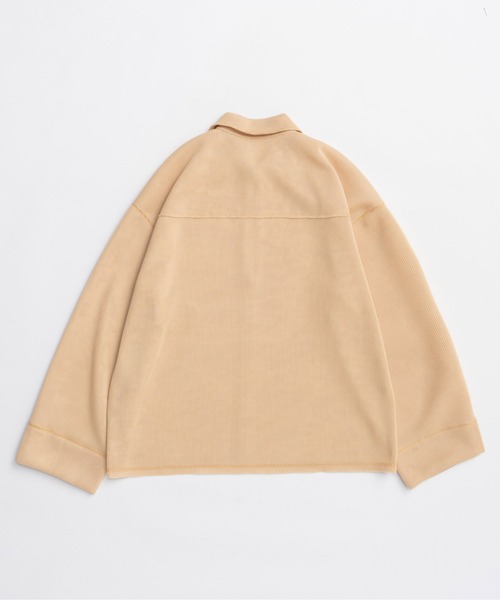 MAISON SPECIAL/プリンTシャツ/長袖Tシャツ/ベージュ MAISON SPECIAL（メゾンスペシャル） tシャツ Sheer Mesh Collar