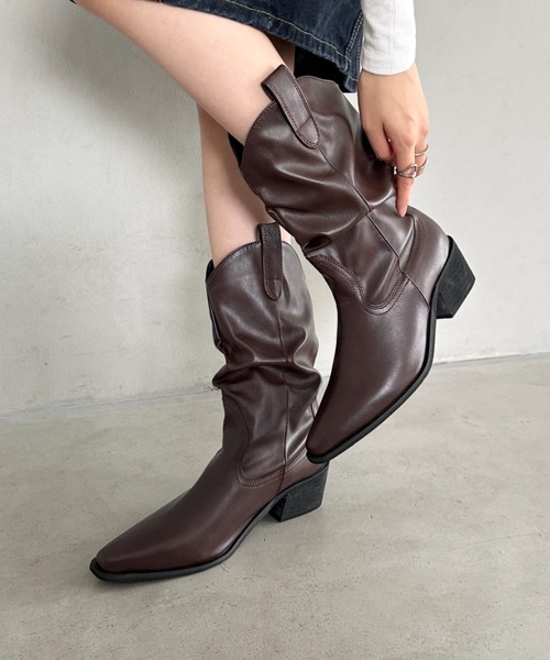 Bamm ブーツ ミッドウエスタンブーツ レディース : ZOZOTOWN Yahoo!店