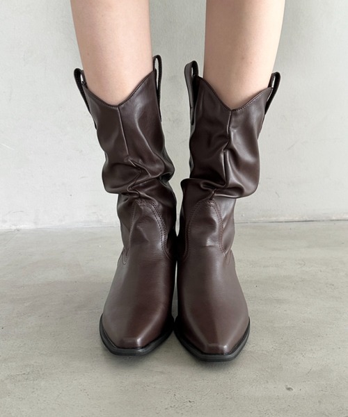 Bamm ブーツ ミッドウエスタンブーツ レディース : ZOZOTOWN Yahoo!店