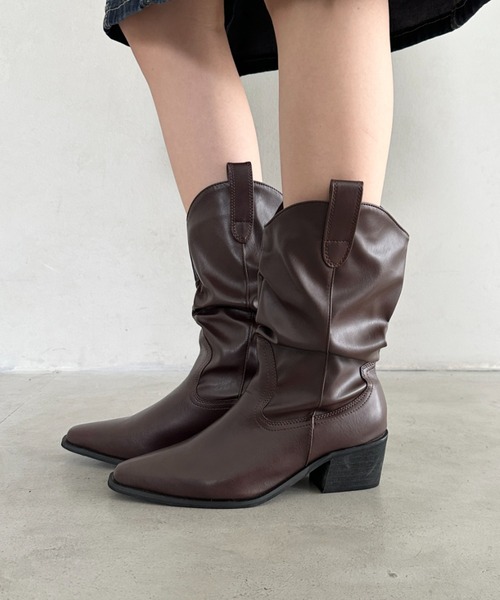 Bamm ブーツ ミッドウエスタンブーツ レディース : ZOZOTOWN Yahoo!店