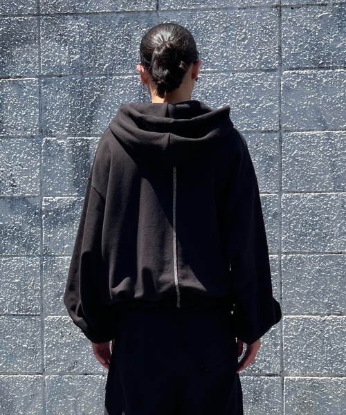 oops cool パーカー　Lサイズ SALE／◇TECHダンボール オーバーサイズ ジップパーカー◇be