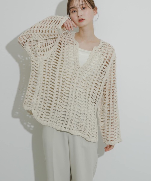 「SENSE OF PLACE by URBAN RESEARCH」 長袖ニット ONE ブラック レディース_画像4