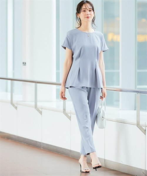 「7days Life Styling」 半袖ブラウス M グレー レディース_画像3