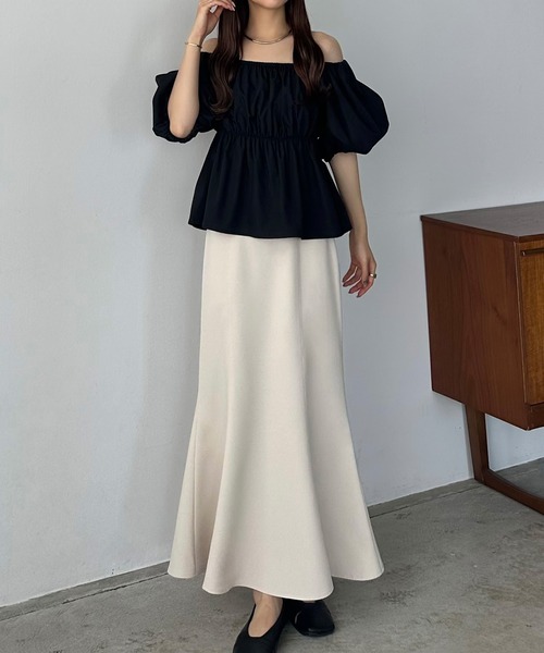 「callautia」 半袖ブラウス LARGE ブラック レディース_画像4